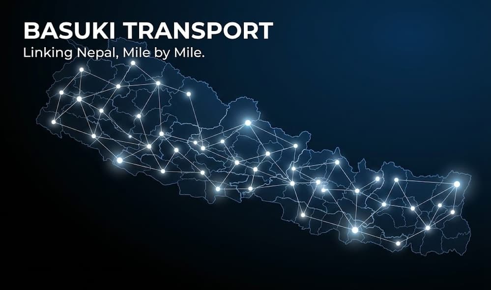 Nepal transportation network map showing our coverage across the country